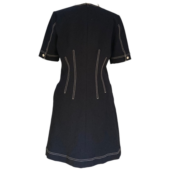 Veronica Beard Mikel Contrast Stitch Mini Dress Women's Sz 8 - Picture 15 of 16